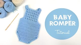 How To Crochet Baby Romper  Croby Patterns [upl. by Maddocks]