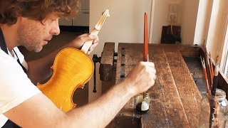 Exploring lost violin making practices 5 finishing [upl. by Nywles]