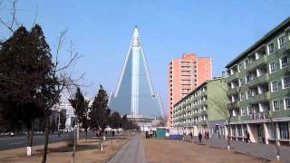 Ryugyong Hotel  Pyongyang North Korea [upl. by Rodge]