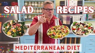 3 Mediterranean Salad Recipes  Mediterranean Diet for Beginners [upl. by Federico]