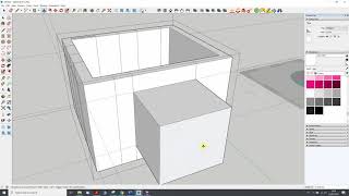 Hanni Handig met SketchUp  Project Ruimte  4 Je plattegrond 3D maken de muren [upl. by Amahs667]