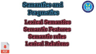 Semantic Features  Semantic Roles  Lexical Relations [upl. by Yenalem408]