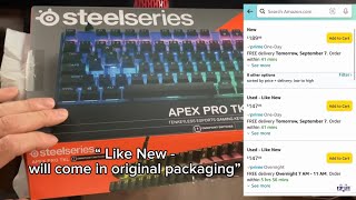 Buying Used Tech from Amazon Warehouse  my experience  Steel Series Apex Pro [upl. by Nipahc]