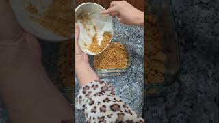 Graham cracker crust homeade easyrecipe recipe dessert [upl. by Llenahc]