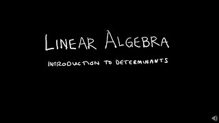 Linear Algebra 311 Introduction to Determinants [upl. by Annanhoj]