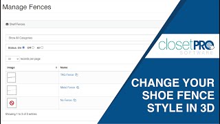 Change Your Shoe Fence Style in 3D [upl. by Alaine]