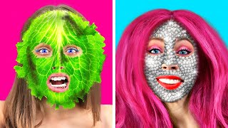 RICH vs BROKE  Crazy Girly BEAUTY Struggles  Funny Hair and Face Problems by La La Life School [upl. by Katonah]