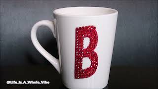 DOLLAR TREE DIY RHINESTONE COFFEE CUP  85TH BIRTHDAY GIFT IDEA [upl. by Atel522]