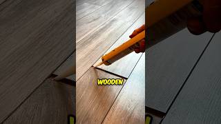 Simple Trick to Fill Wooden Floor Gaps 😱 [upl. by Loats918]