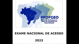 PROFGEO  EXAME 2023  PARTE 1 [upl. by Terri]