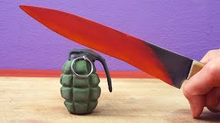 Stop Motion Parody EXPERIMENT Glowing 1000 degree KNIFE [upl. by Yettie]