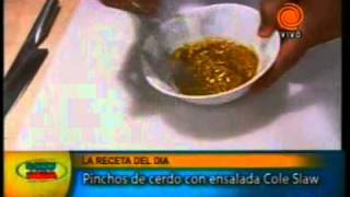 Receta Cocina Pinchos cerdo pt3 201101053gp [upl. by Aisile577]