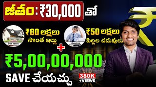 Rs 30000 Salary Complete Financial Planning in Telugu  Power of SIP Compounding [upl. by Melda429]