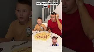 MAKAN LANGSUNG DARI MEJA⁉️ funny family comedy prank couple woodworking [upl. by Lussi]