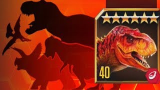 TYRANNOSAURUS REX Vs 9 OPPONENTS  Jurassic World The Game [upl. by Nevsa]