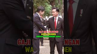 GAJI DAN TUNJANGAN WAKIL PRESIDENGIBRAN RAKABUMING RAKA BESERTA FASILITASNYA [upl. by Nimrahc380]