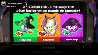 Splatoon 3 Festival del Teñido  Hechicería vs Caballería vs Artes ninja Splatoween  Anuncio [upl. by Iknarf]