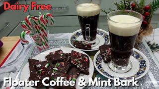 Christmas Floater Coffee and Mint Chocolate Bark  Non Bake  Dairy Free [upl. by Ardnaid]