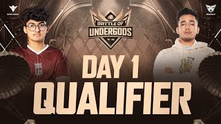 RM BATTLE OF UNDERGODS  QUALIFIER DAY 1 WATCH LIVE [upl. by Edya]