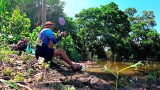 Pesca Y Cocina con anzuelo y lombrices recorriendo el rio [upl. by Higginbotham]