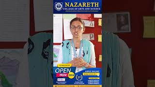 MA ENGLISH Department Student Testimony  Nazareth College of Arts and Science Avadi [upl. by Nylrad]