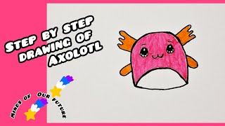 how to draw axolotl  how to draw axolotl easy how to draw axolotl squishmallow [upl. by Travus]