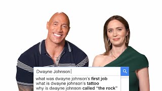 Emily Blunt amp Dwayne Johnson Answer The Webs Most Searched Questions  WIRED [upl. by Frederica]