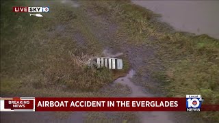 Authorities respond to airboat crash in the Florida Everglades [upl. by Yesnyl]