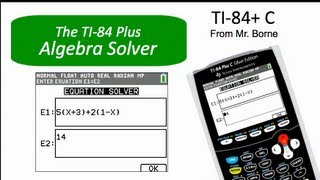 How to use the Algebra Solver on the TI84 Plus [upl. by Tenrag935]