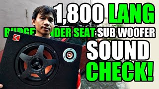 Sound Check Budget meal underseat Subwoofer sa Shopee [upl. by Iznil]