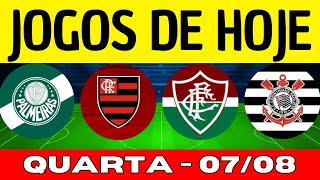 JOGOS DE HOJE  BRASILEIRÃO 2024  QUARTAFEIRA 07082024  JOGOS DO CAMPEONATO BRASILEIRO [upl. by Keeley]