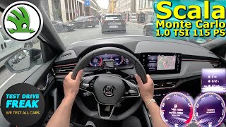 2024 Skoda Scala Monte Carlo 10 TSI DSG 115 PS CITY POV DRIVE with Fuel Consumption [upl. by Secundas138]