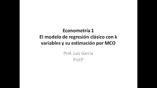 Modelo de Regresión Lineal en Notación Matricial y MCO [upl. by Eirhtug]