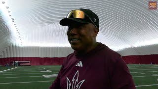 ASU WR coach Hines Ward following Saturday practice 08242024 [upl. by Lauren]