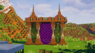 Minecraft Medieval Nether Portal Design Tutorial [upl. by Meingoldas]