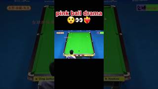 Pink ball drama ding junhui vr barry hawkins snoker championship [upl. by Yarvis180]