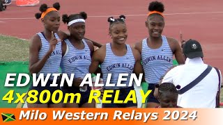 Edwin Allen High Pulls off Amazing Comeback  Holmwood Technical High  Milo Western Relays 2024 [upl. by Llenyar286]