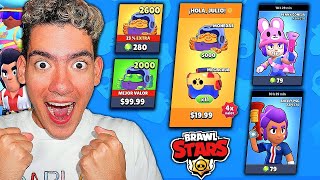 GASTADO DINERO POR PRIMERA VEZ EN BRAWL STARS COMPRANDO TODA LA TIENDA  TheDonato [upl. by Yentruok304]