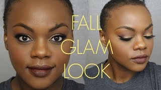 HOW TO  Fall Glam Look using MAC Antique Velvet [upl. by Artinak73]