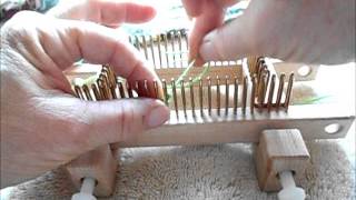 double e wrap cast on using the EFG 0 kiss loom [upl. by Yennej552]