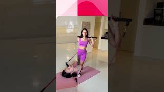 Easy Glute AB Leg Pilates Bar Kit At Home Exercise Workout [upl. by Anividul449]