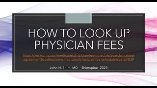 How to Look UP Physicians Fees [upl. by Tessler]