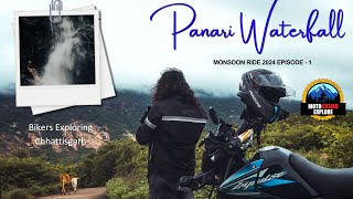 Monsoon ride to Panari waterfall Sakti Chhattisgarh India  4K  Bikers of Chhattisgarh India [upl. by Alban]