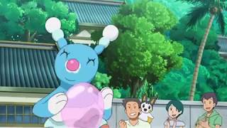 Brionne blows multi coloured balloon bubbles 🎈Pokemon Sun and Moon [upl. by Retsev]