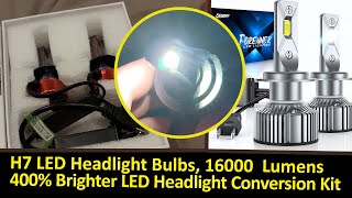 Forenner Fahren H7 LED Headlight Bulbs 16000 Lumens 400 Brighter LED Headlight Conversion Kit [upl. by Ivan]