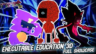 FNF Executable Education 3D  FULL SHOWCASE  GameplayModsSonicexe [upl. by Laehcim]