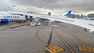 United Airlines Boeing 7879 Pushback Taxi and Takeoff from Los Angeles LAX [upl. by Relluf]