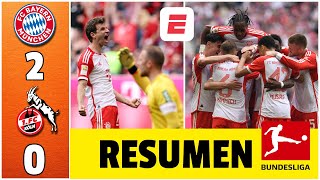 Bayern Munich se llevó los 3 puntos ante Colonia ya sin chance de alcanzar a Leverkusen  Bundesliga [upl. by Ahsieyt654]