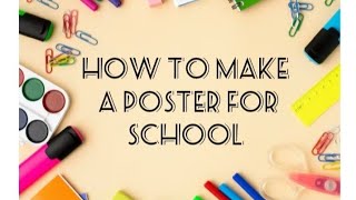 💥📚How to make a poster for school project 📚💥  Creative poster making tutorial📚 [upl. by Reagan222]