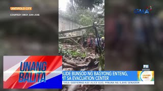 3 nasawi sa landslide bunsod ng Bagyong Enteng nakaburol malapit sa evacuation center  Unang Hirit [upl. by Afirahs]